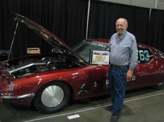 Jerry Hathaway con el SM LSR Land Speed Racer, el Citroën SM que superó los 325 KM/H